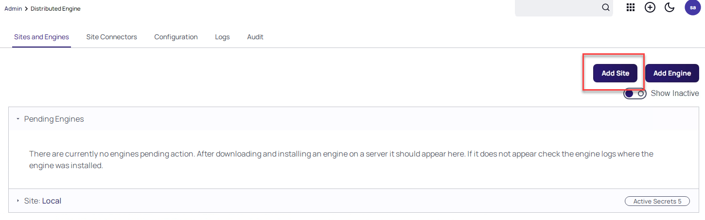 Configure Site Connector - Secret Server Advanced
